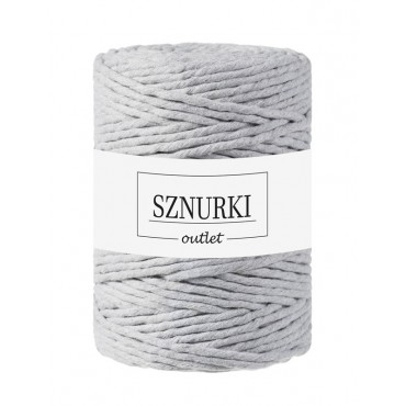 Light Grey twisted cord 5mm 100m OUTLET