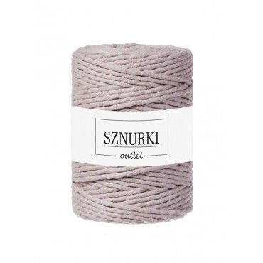 Pearl Grey twisted cord 5mm 100m OUTLET