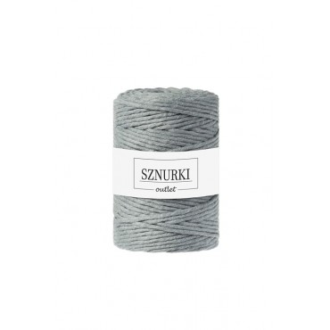 Grey twisted cord 5mm 100m OUTLET