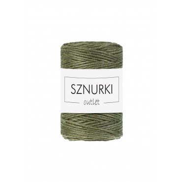 Dark Green twisted cord 1.5mm 100m OUTLET