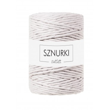 Grey White twisted cord 5mm 100m OUTLET
