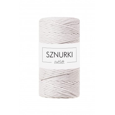 Grey White twisted cord 3mm 100m OUTLET