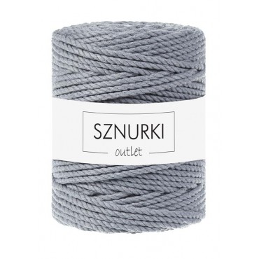 Szary sznurek skręcany 3ply...