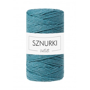 Turquoise 3ply twisted cord 3mm 100m OUTLET