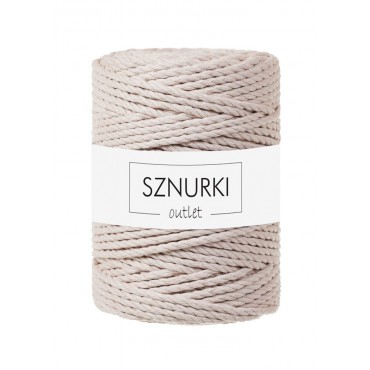 Creme 3ply twisted cord 5mm 100m OUTLET