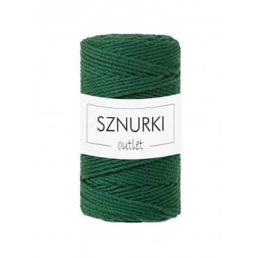 Pearl Green 3ply twisted cord 3mm 100m OUTLET