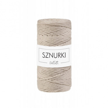 Beige 3mm 100m twisted cord...