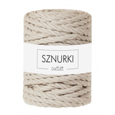 Beige 3ply twisted cord 9mm 30m OUTLET