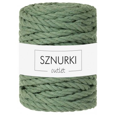 Green 3ply twisted cord 9mm 30m OUTLET