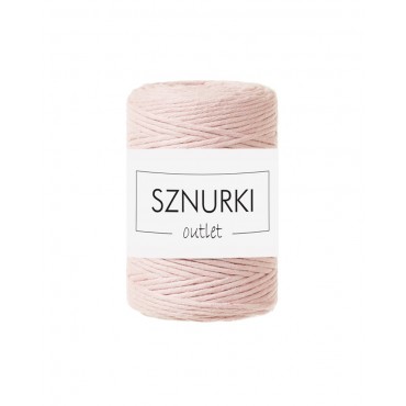 Powder Pink twisted cord 1.5mm 100m OUTLET